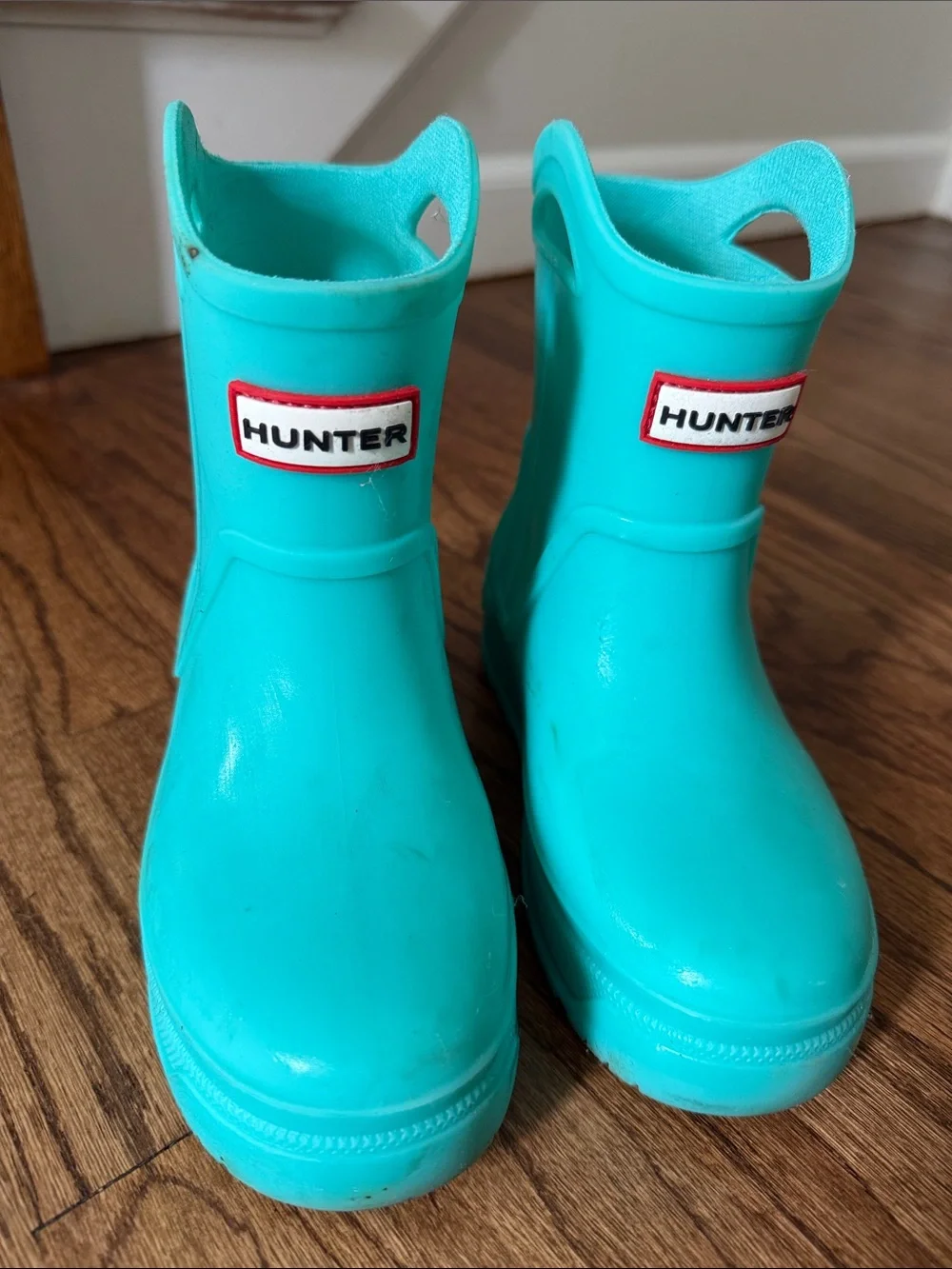 Hunter Kids Teal Pull-On Waterproof Rain Boots